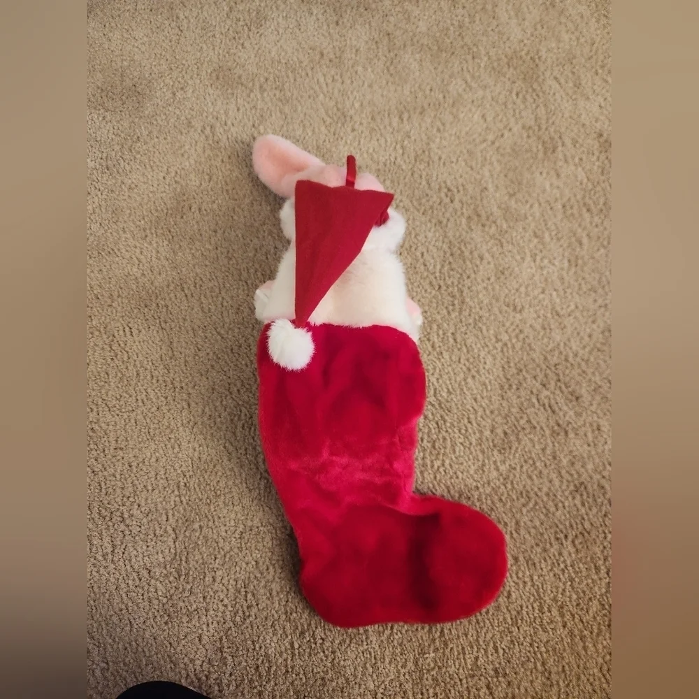 Vintage 1993 Energizer Bunny Plush Christmas Stocking‎ w/ Drum #Y